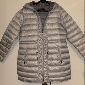 Kenneth Cole Women's Silver Puffer Jacket